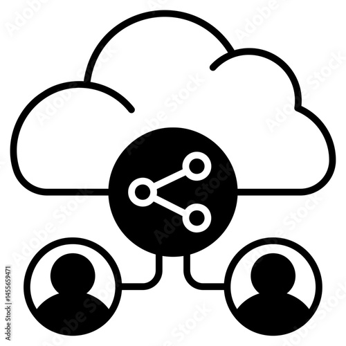 Shared black Fill Icon
