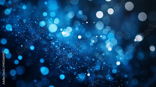 Vibrant Blue Sparkle Background With Shimmering Particles and Soft Bokeh Effect for Creative Designs or Digital Art