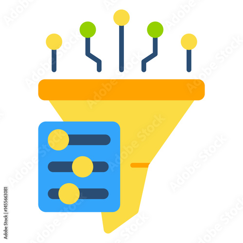 Filter Setting Flat Vector