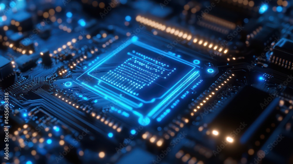 Advanced circuit board illustration Advanced circuit board illustration