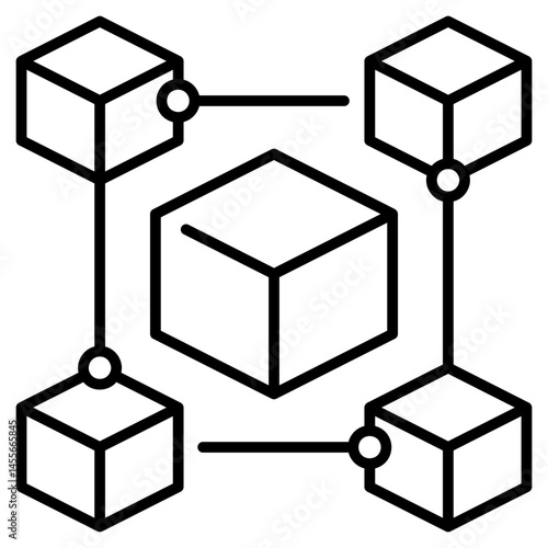 Blockchain line Icon