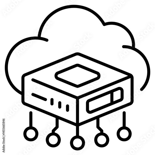 Cloud Computing line Icon