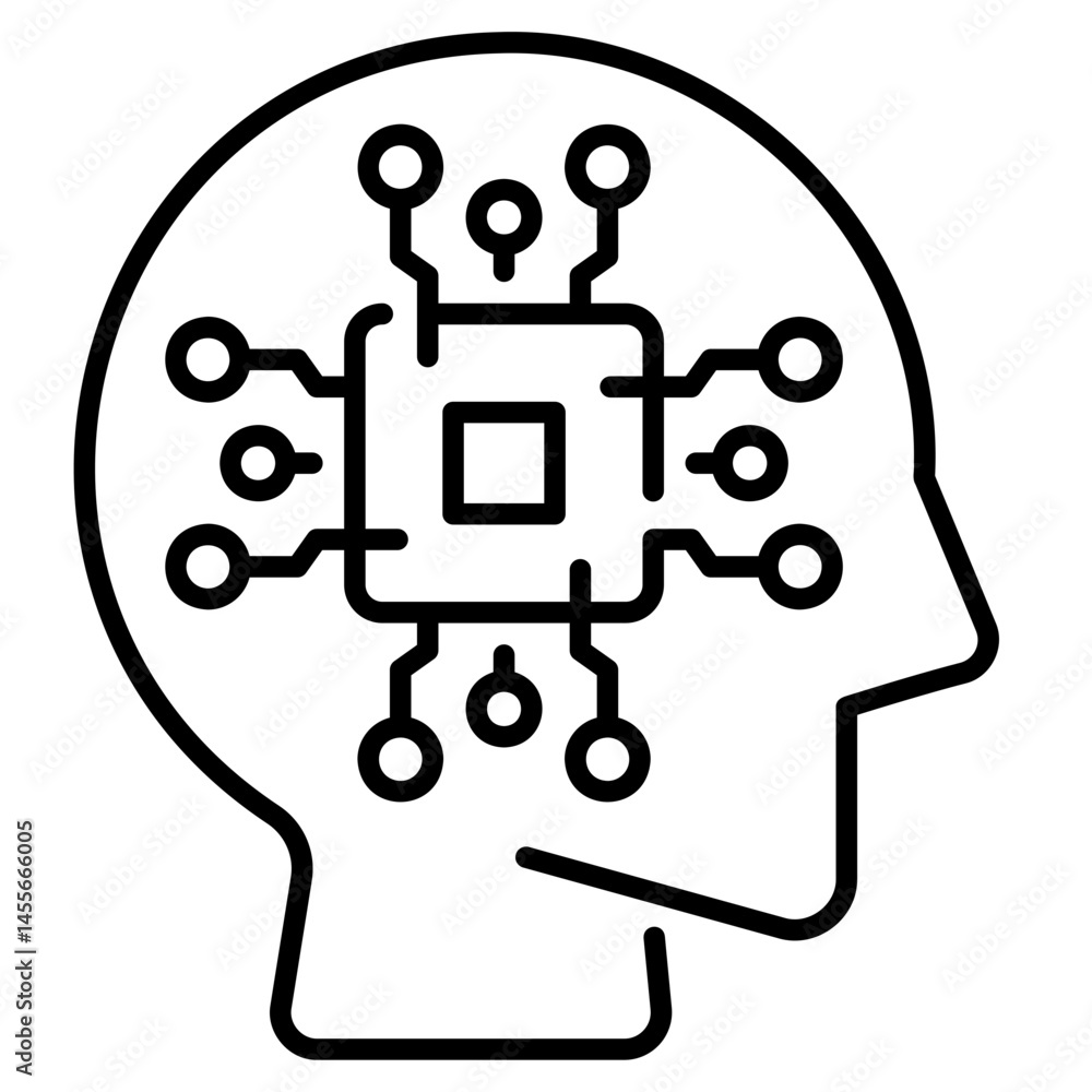 Machine Learning line Icon