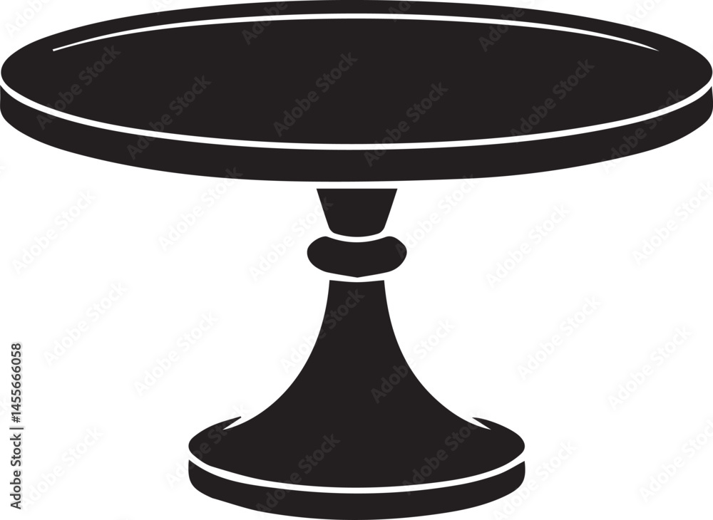 Cake Tray Stand Black Silhouette | Vector for Pastry & Confectionery Use Cake Tray Stand Black Silhouette | Vector for Pastry & Confectionery Use