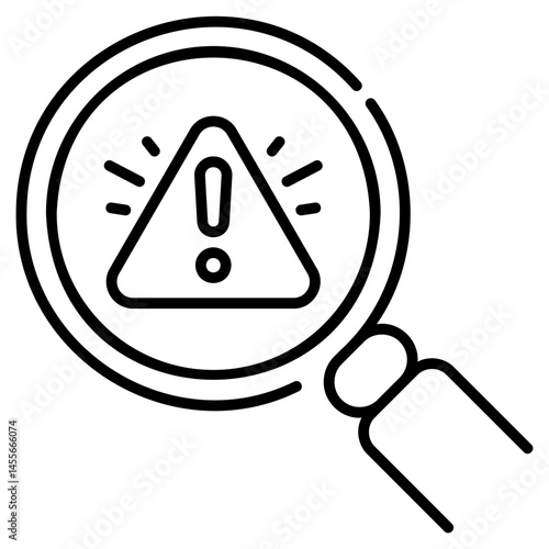 Search Error line Icon