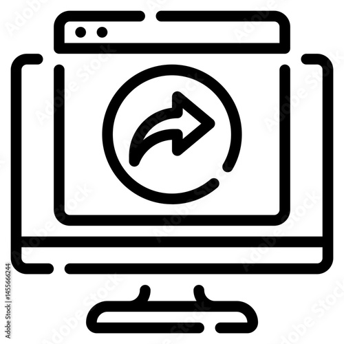 Share Icon on Computer Screen