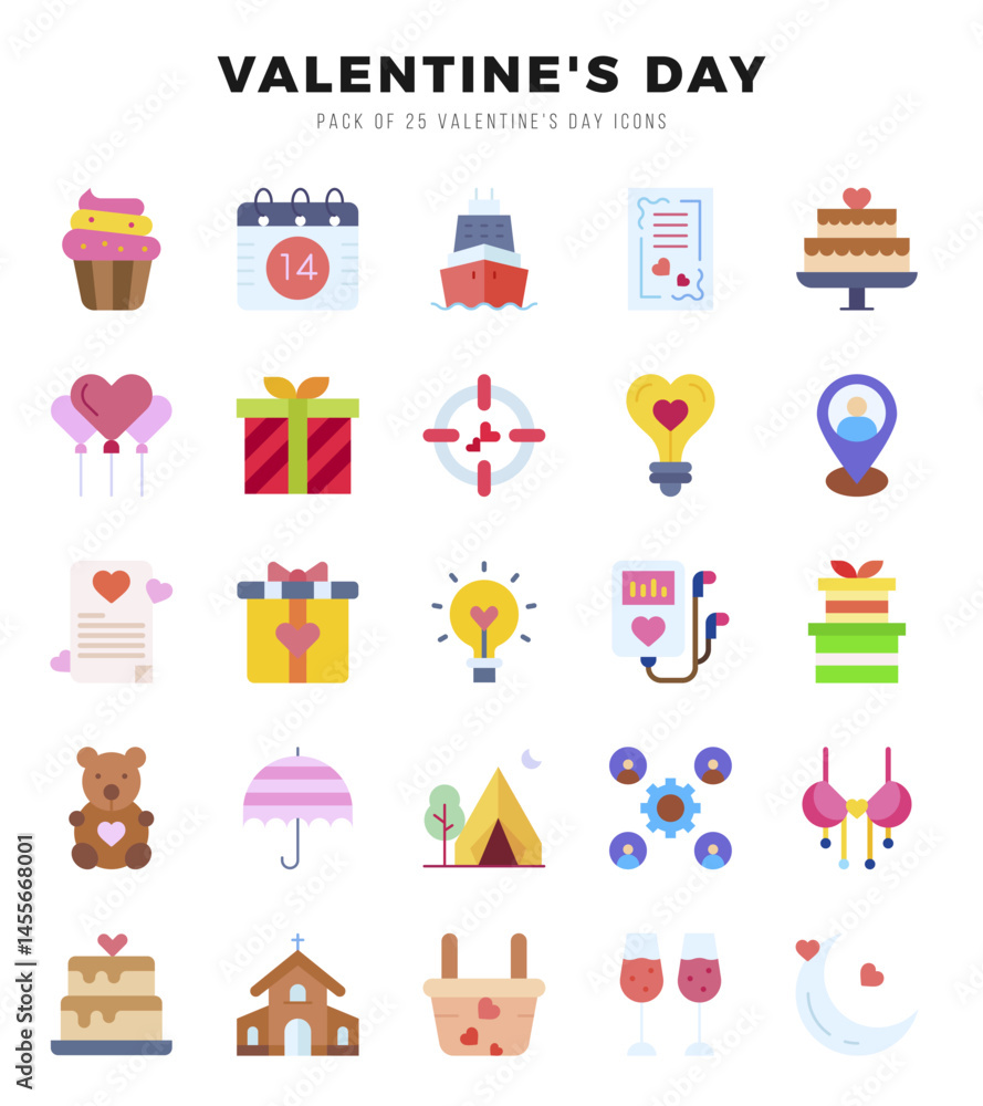 Valentine'S Day icons set. Vector illustration. Valentine'S Day icons set. Vector illustration.