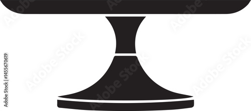 Cake Tray Stand Black Silhouette | Vector for Pastry & Confectionery Use