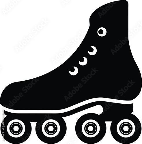single rollerblade on white background  .eps