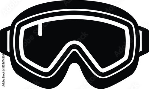 ski goggles on white background