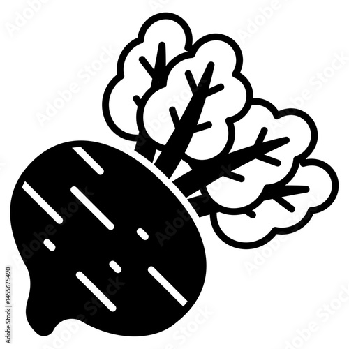 Beetroot Black fIll Icon