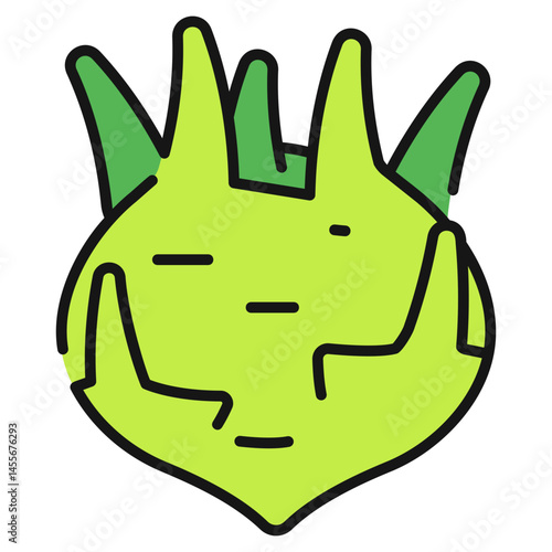 Kohlrabi Filled line Icon