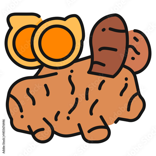 Turmeric Filled line Icon