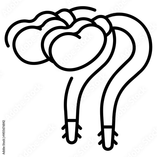 Bean Sprout Line Icon