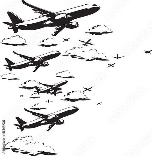 airplane flying over the clouds, airplane, plane, aircraft, sky, jet, travel, fly, air, flight, transportation, transport, flying, aviation, aeroplane, airliner, cargo, landing, airport, passenger, bu