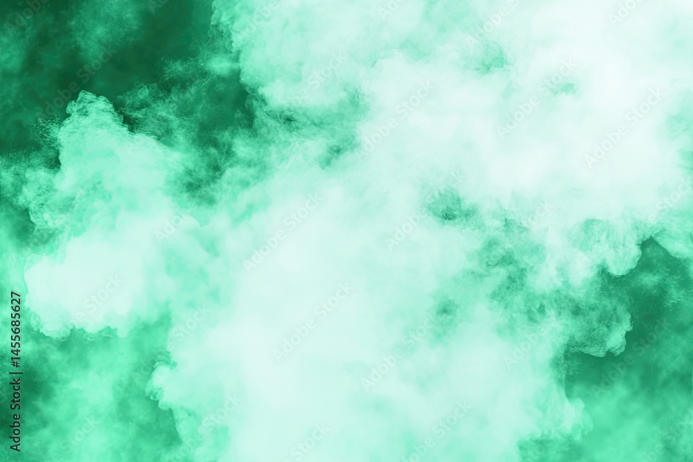 Abstract, ethereal clouds of pale mint green and white smoke. A soft, hazy, swirling effect creates a dreamlike atmosphere Abstract, ethereal clouds of pale mint green and white smoke. A soft, hazy, swirling effect creates a dreamlike atmosphere