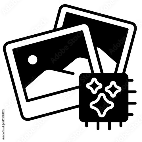 Image Generator Black Fill Icon
