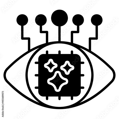 Visual AI Black Fill Icon