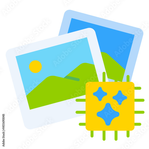 Image Generator Flat Vector