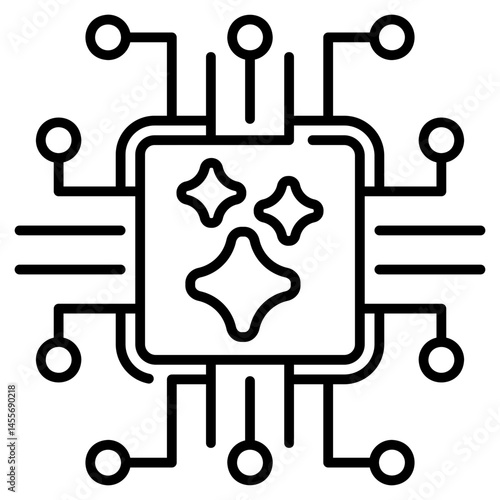 Artificial Intelligence line Icon