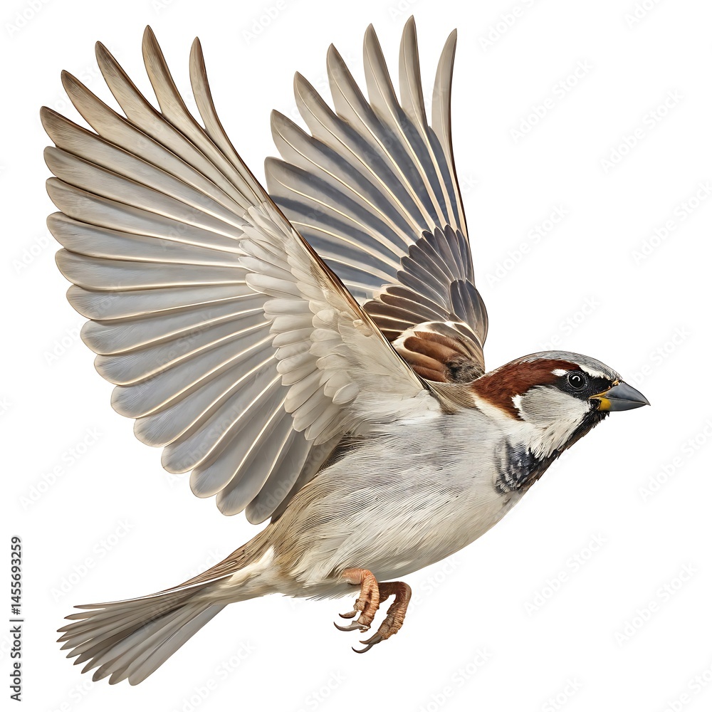 Fototapeta premium a sparrow is flying