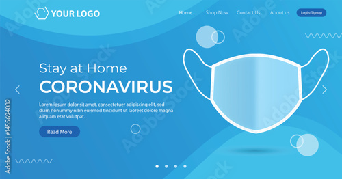 Stay at Home Coronavirus Web Banner Template