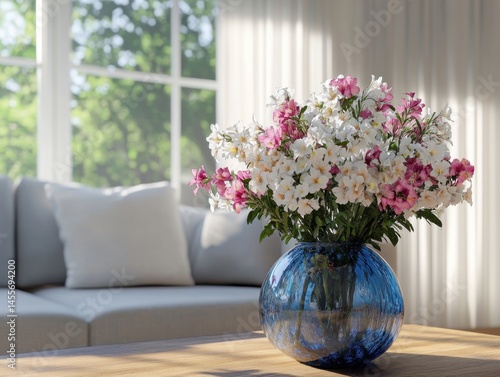 Wallpaper Mural Floral Beauty in Natural Light a Serene Home Interior with Flowers and Sunlight Streaming In Torontodigital.ca