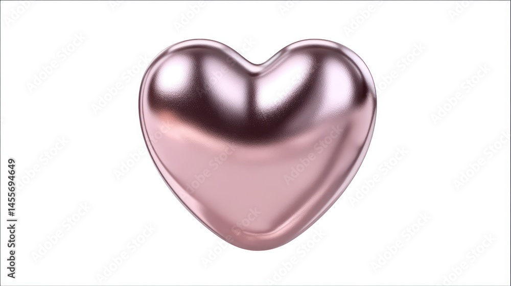 Shiny Metallic Heart Shape with Rose Gold Finish for Romantic and Festive Designs Shiny Metallic Heart Shape with Rose Gold Finish for Romantic and Festive Designs