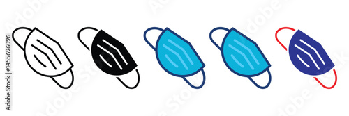 Masker Icon Set Multiple Style Collection