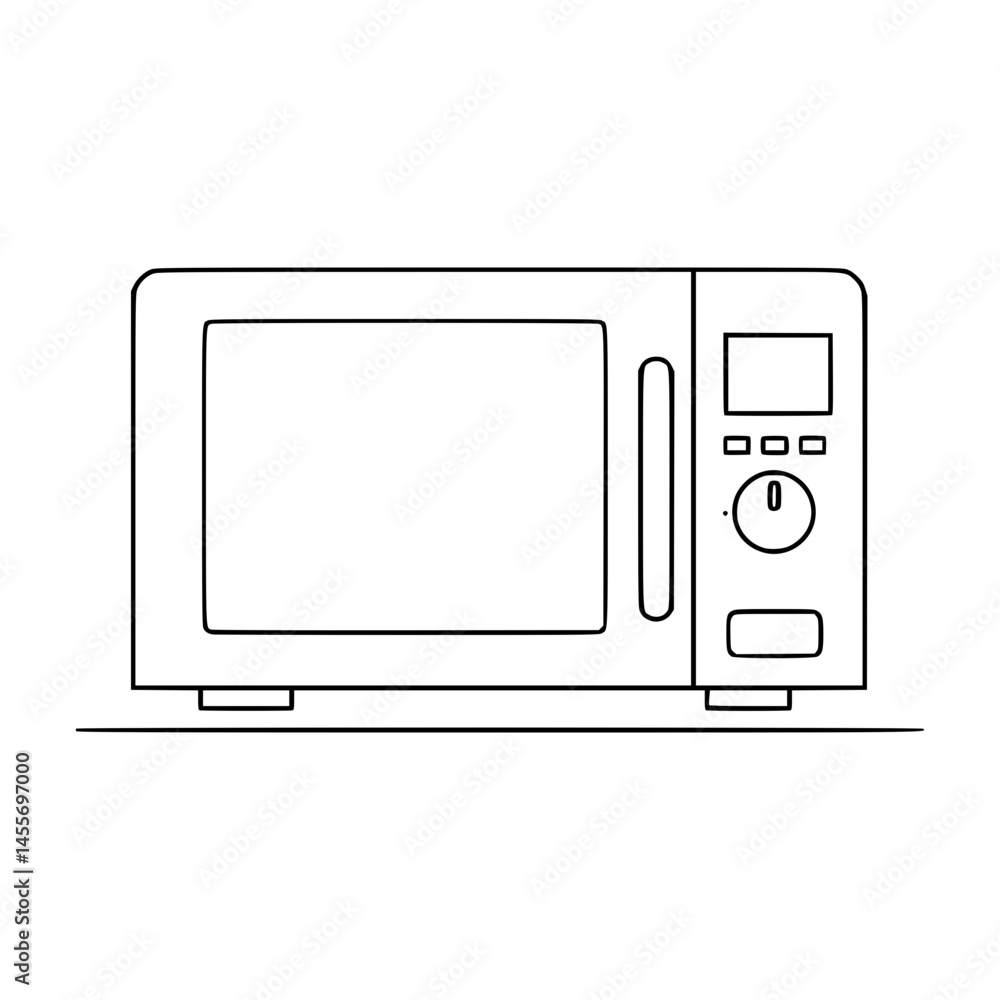 Microwave Line Art Microwave Line Art