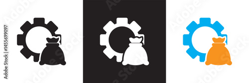 Profit icon.  Vector for websites, mobile interfaces, presentations, banner, visual branding etc. Vector illustration. isolated on white and black background. EPS 10 