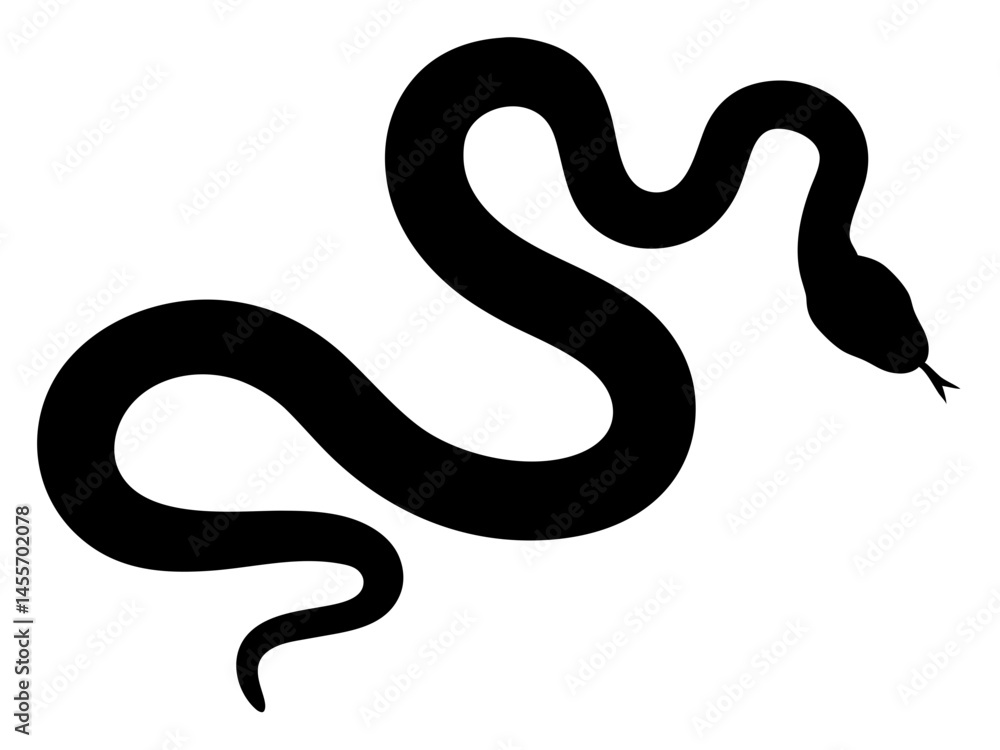 Snake silhouette, Snake icon vector illustration Snake silhouette, Snake icon vector illustration