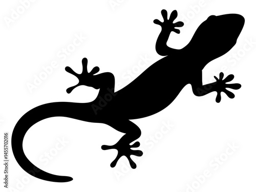 silhouette of a lizard, Gecko icon, Gecko silhouette vector