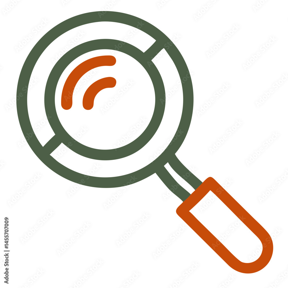 Magnifying glass icon representing search and discovery Magnifying glass icon representing search and discovery