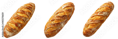Set of a Italian bread on a transparent background 