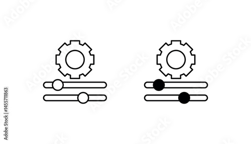 Options icon design with white background stock illustration