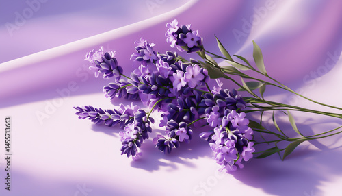 Solid lavender with soft shadow play in the corners.  Generative AI.