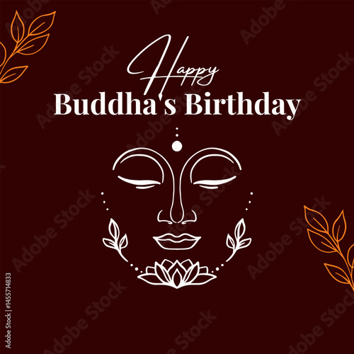 minimalist Buddha Birthday instagram post