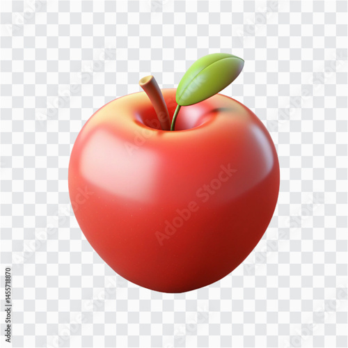 Apple Icon Render | Fresh Fruit PNG | Healthy Food Illustration