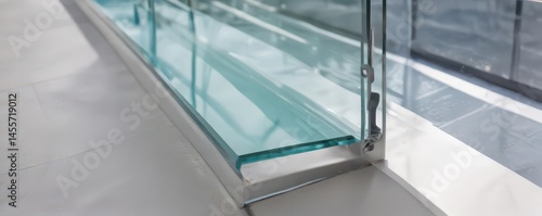 Aluminum base channel for frameless glass balustrade system, construction, metal channel