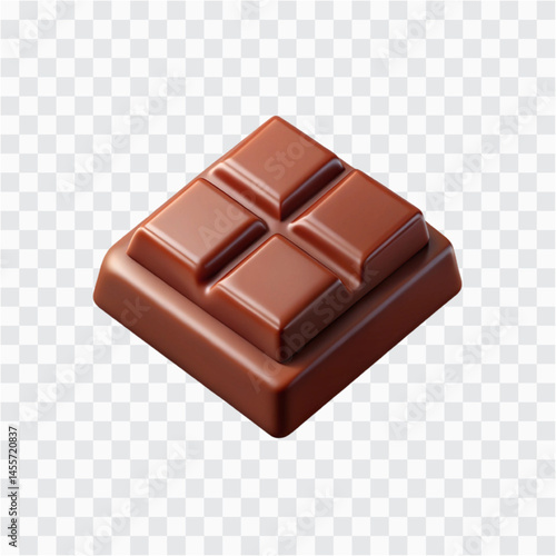 Chocolate Icon Render | Sweet Dessert PNG | Cocoa Bar Illustration