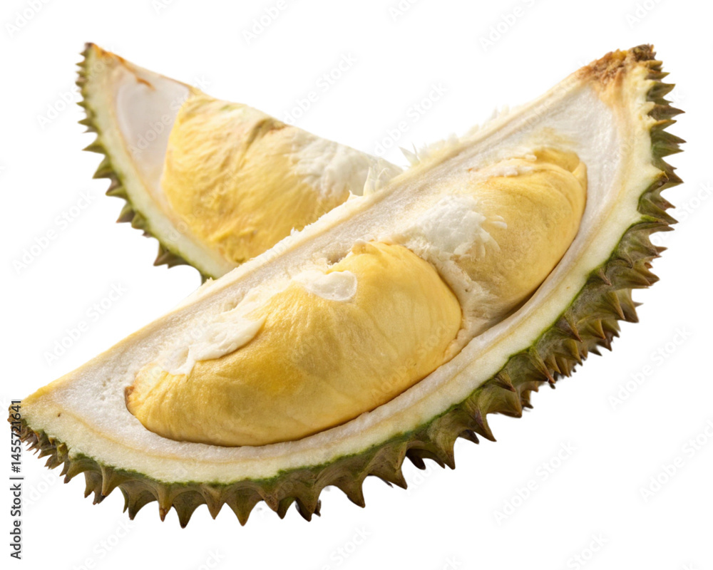 Obraz premium delicious durian on white background