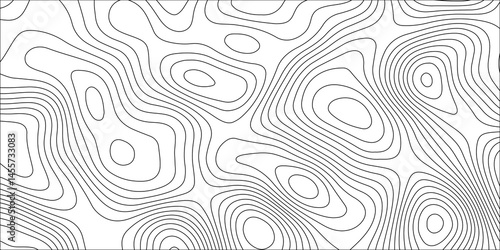 Abstract white contour wave lines topographic background, lines map seamless pattern, modern wallpaper texture and realistic design used for banner and posters, mountain relief geographic pattern.	
