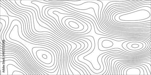Abstract white contour wave lines topographic background, lines map seamless pattern, modern wallpaper texture and realistic design used for banner and posters, mountain relief geographic pattern.	
