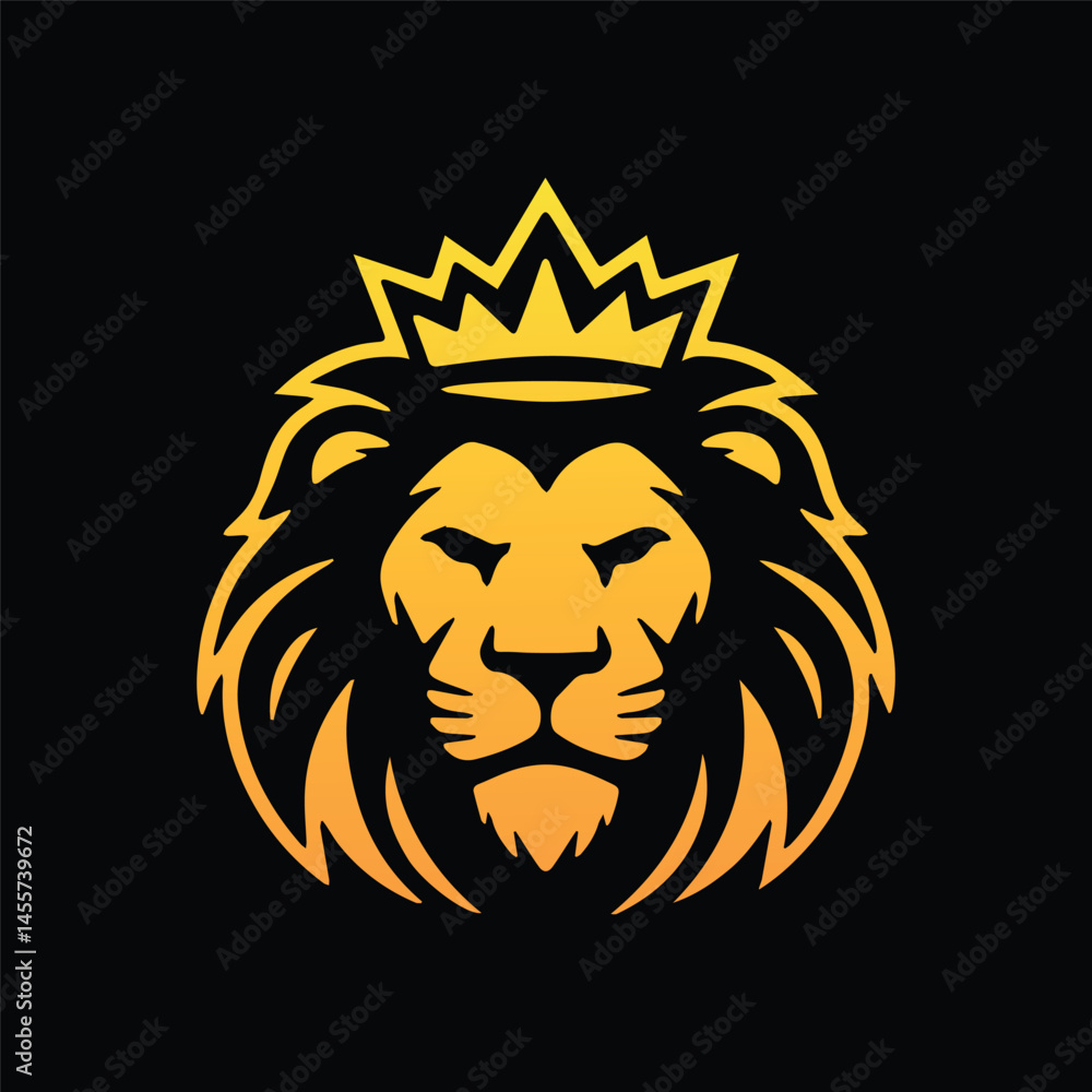 Obraz premium Lion logo colorfull Roiyalty design icon