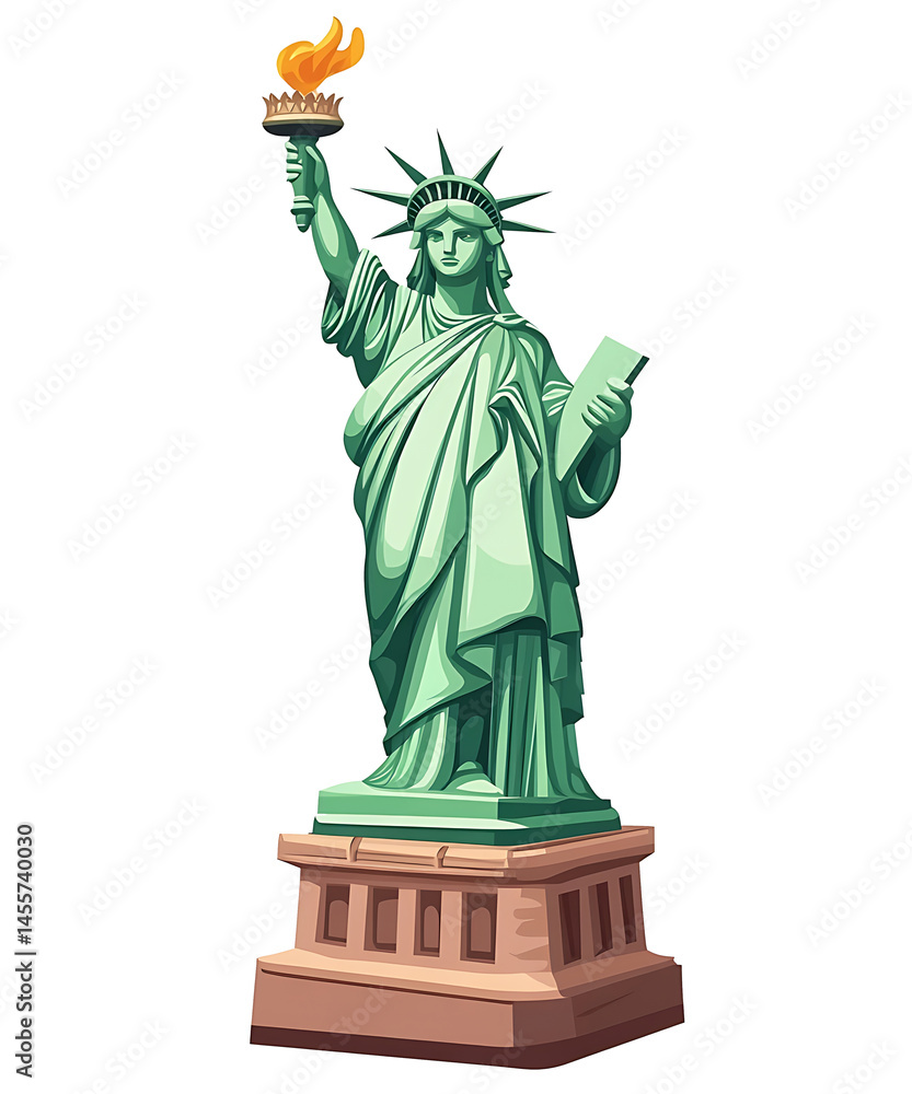 Fototapeta premium Statue Holding Torch