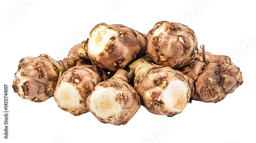 Artichoke /Sunchoke Isolated in White background, Full size Vegetable