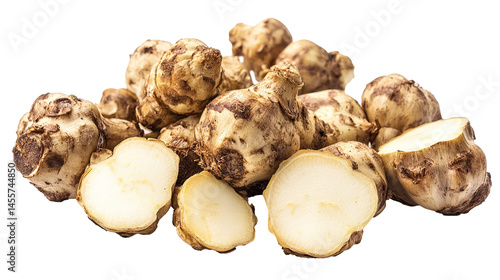 Artichoke /Sunchoke Isolated in White background, Full size Vegetable