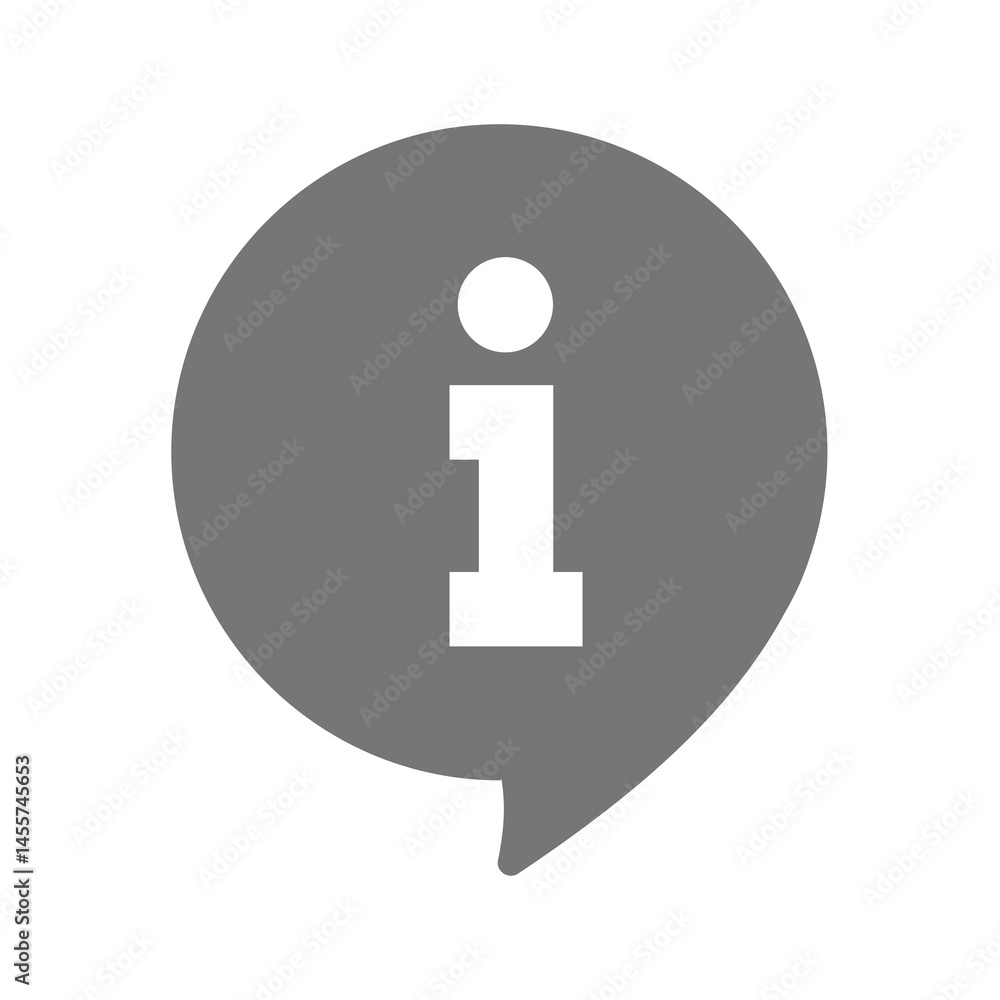 Info vector sign. Information chat or speech bubble icon. Info vector sign. Information chat or speech bubble icon.