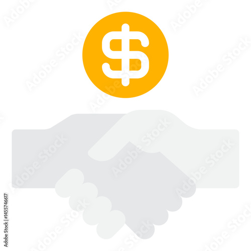 Handshake with Dollar Sign Icon